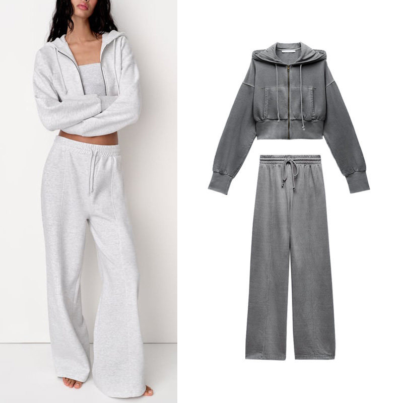 Spring New Fashion Casual Hooded Short Sweatshirt 8417304 Loose Velvet Jogging Pants 8417303 Spring New Fashion Casual Hooded Short Sweatshirt 8417304 Loose Velvet Jogging Pants 8417303
