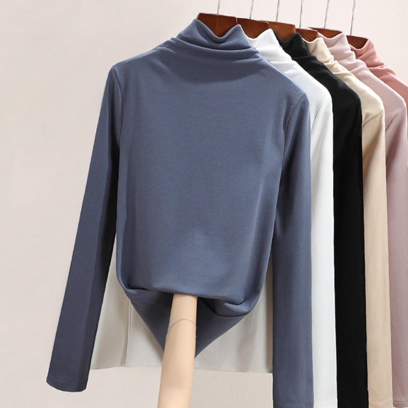 High-necked bottoming shirt women's autumn and winter inner wear black spring and autumn all-match 2022 new foreign style long-sleeved t-shirt women's tops
