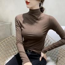 Half-height collar undershirt female autumn winter within lap Black Spring and Autumn 100 lap 2022 New Modale t-shirt female blouse
