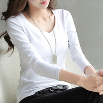 2022 Fall - dress new V - collar long - sleeved T - shirt shirt - shirt Han - shirt cotton tops