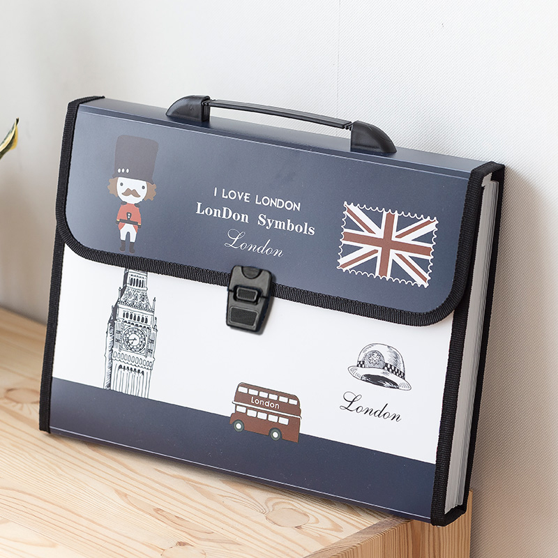 Organ folder organ bag exam paper storage bag large capacity high school student paper storage finishing a4 organ clip document bag information bag exam paper clip multi-layer student junior high school exam paper bag book