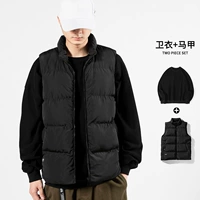 Черный комплект, жилет, осенний