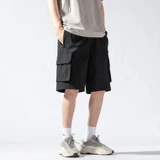 Мужские летние шорты, шелковые тонкие быстросохнущие штаны для отдыха, в американском стиле