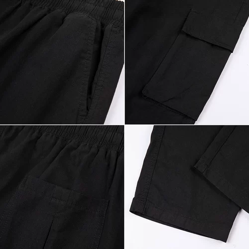 Мужские штаны, осенние повседневные брюки, свободный прямой крой