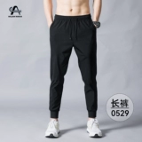 Мужские летние шелковые быстросохнущие трендовые тонкие спортивные штаны для отдыха, облегающий крой