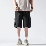 Мужские летние шорты, шелковые тонкие быстросохнущие штаны для отдыха, в американском стиле