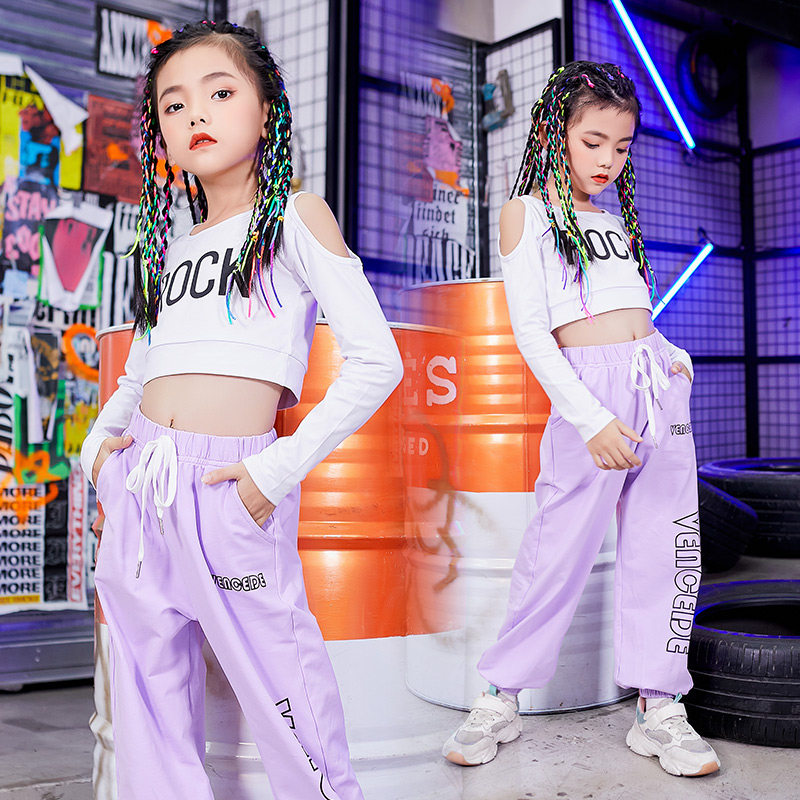 Girls practice dance costumes children's jazz dance costumes girls hip-hop hip-hop suits performance costumes catwalk trendy clothes