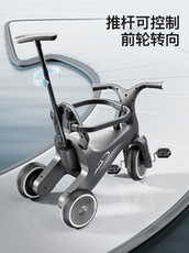 Трехколесный велосипед 儿童三轮车自行车2-6岁踏板车三轮车遮阳篷防侧翻防摔踏板车