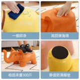 Детские животные сидят табуретка творческое слон слон прозрачный коров