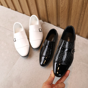 Children's leather shoes black and white spring and autumn British style big and small students flower girl summer boy performance shoes boys leather shoes