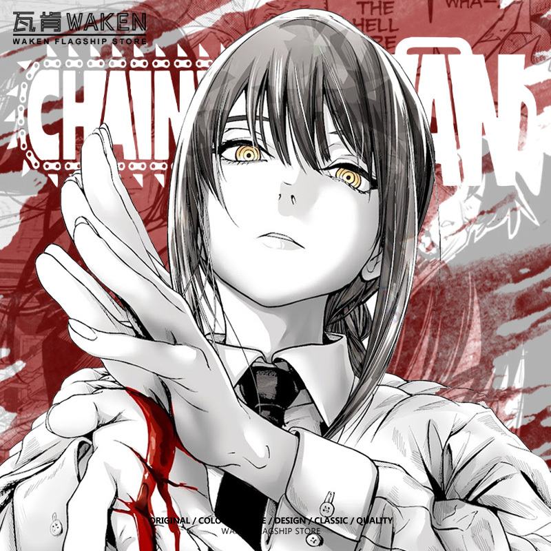 Electric Chainsaw Man Anime Collaboration Maki Maika Pava Loose Summer Short-Sleeve T-Shirt Unisex Casual Wear