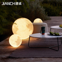 Creative Luminous Lunar Light Outdoor Waterproof Patio Grass Terrace Light Moon Lights Villa Garden Decorative Atmosphere Floor Lamp
