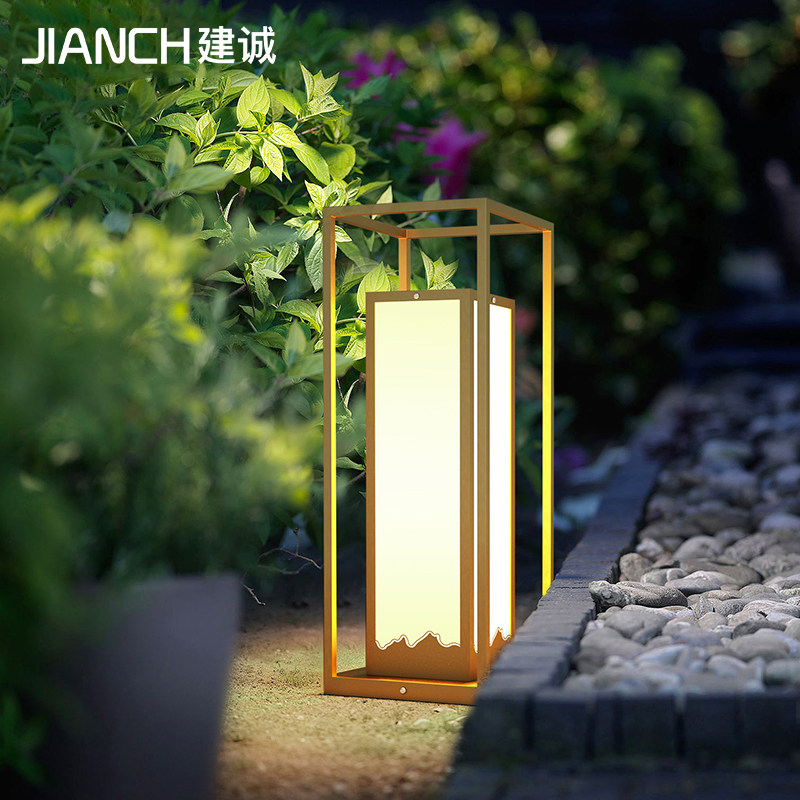 Solar column head light Modern simple villa waterproof garden light Wall gate door post exterior wall light Landscape light