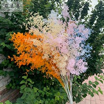 Simulation rose grass high-end champagne wedding flowers Wedding hall decoration ceiling flower arrangement can be used for plastic flowers