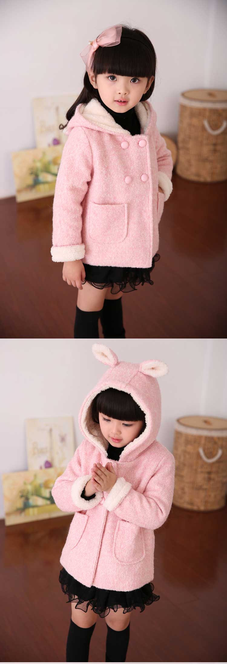 Manteau pour fille en laine - Ref 2162185 Image 17