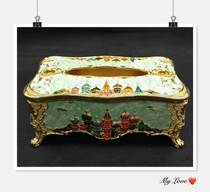 Russian enamel tin tissue box wedding tissue box bar KTV European castle metal paper box
