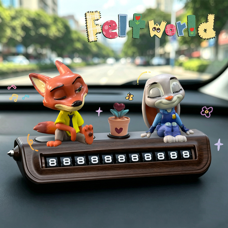 Temporary Parking Sign, Tesla Accessories, Small Dashboard Decoration, Zootopia Number, Special for Moving the Car Temporary Parking Sign, Tesla Accessories, Small Dashboard Decoration, Zootopia Number, Special for Moving the Car