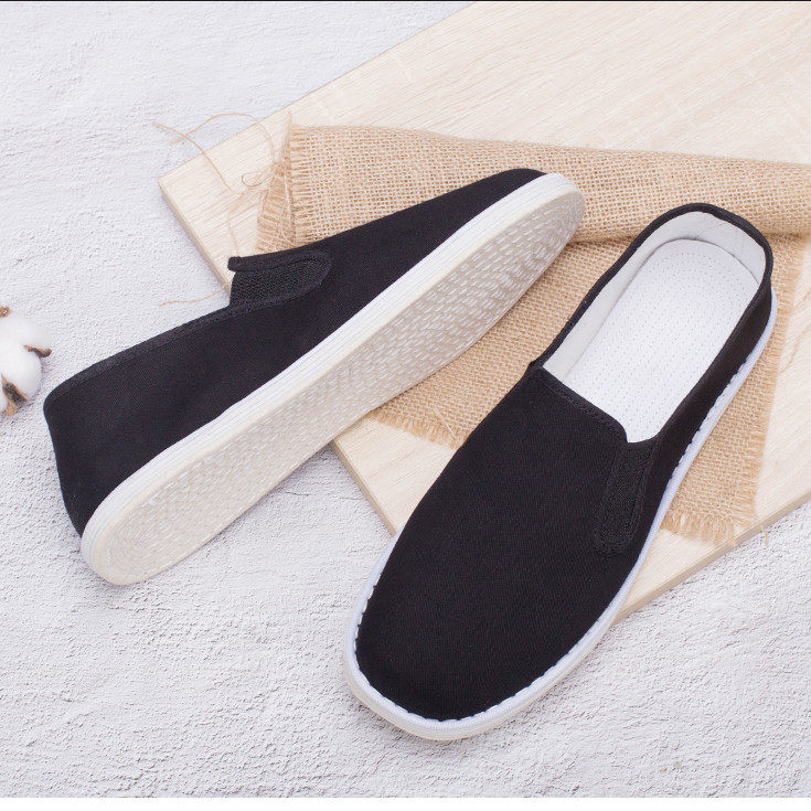 Old Beijing cloth shoes men's handmade Melaleuca bottom cloth shoes summer full cloth bottom soft bottom breathable slip-on non-slip cloth bottom shoes