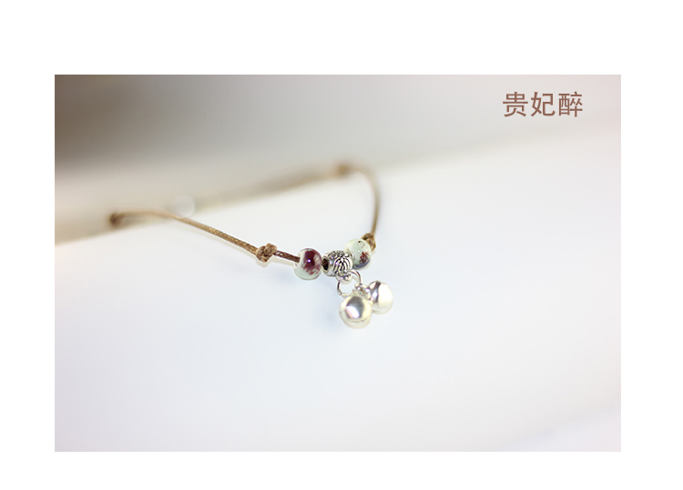 chân sen bạn gái vòng chân vẻ đẹp thời trang Nhật Bản và Hàn Quốc handmade gốc trinkets gốm sản xuất lâm nghiệp vòng đeo chân cho nữ