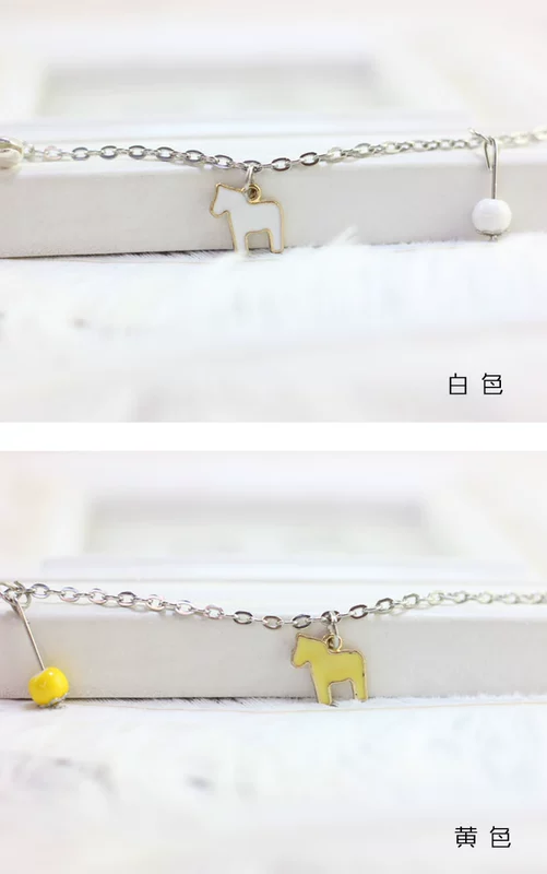 Phim hoạt hình dễ thương Nhật Bản và Hàn Quốc thời trang gốm vòng chân trang sức dây đỏ đôi nữ mô hình chuông quà tặng sinh nhật phụ kiện thời trang nữ