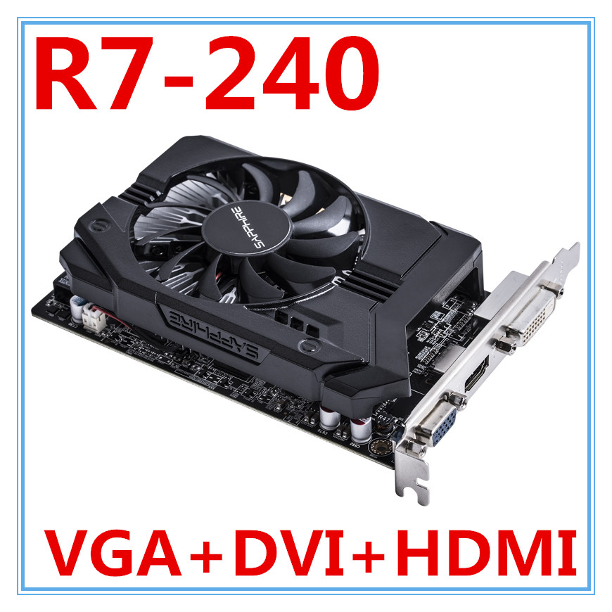 Sapphire R7-240 & 4G Platinumsapphire R7   240   4G   Platinum    DDR3   RX550   2G low power consumption independent Eat chicken game Graphics card