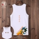 ND Wukong quốc triều vest nam mùa hè nam cotton tròn cổ lỏng lẻo xu hướng thể thao công sở từ áo thun không tay - Áo vest cotton