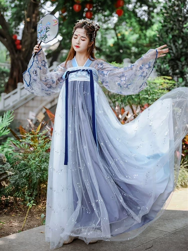 Canghai fu Gucai Hanfu Girls в летнем китайском праздновании китайский ветер Flow