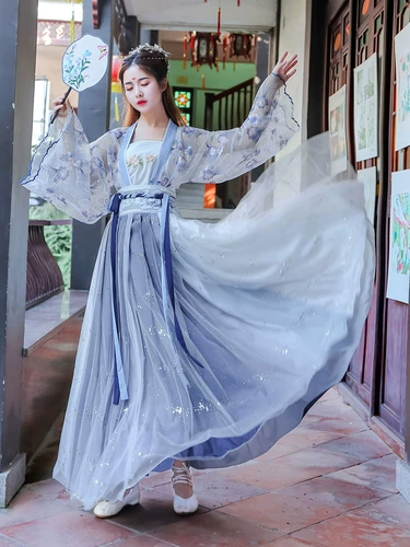 Canghai fu Gucai Hanfu Girls в летнем китайском праздновании китайский ветер Flow