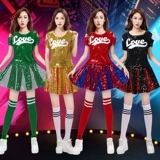 啦啦操 Служба спектакля Современная джазовая танцевальная одежда женщина для взрослых квадрат танцевальная служба Lala Команда формы Sequint