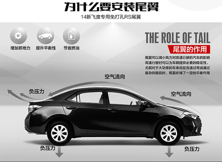 17 Yueda Kia k2 sửa đổi cánh đuôi đặc biệt Áp lực sơn miễn phí k2 đuôi sửa đổi cánh trang trí - Sopida trên cánh hướng gió xe ô tô
