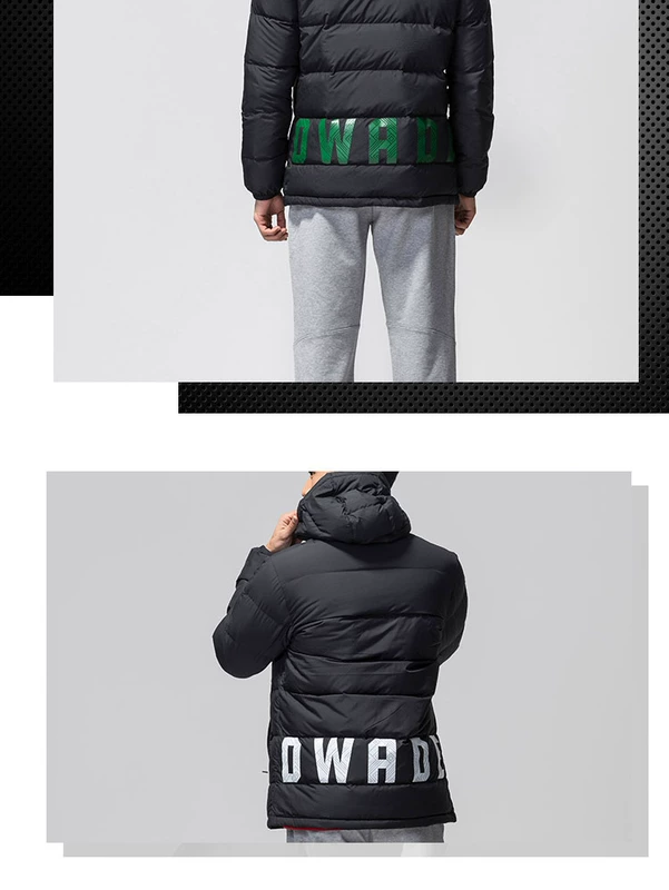 Li Ning down jacket nam 2018 mùa đông mới Wade series ngắn đoạn ấm trùm đầu màu trắng ngỗng xuống quần áo thể thao nam - Thể thao xuống áo khoác