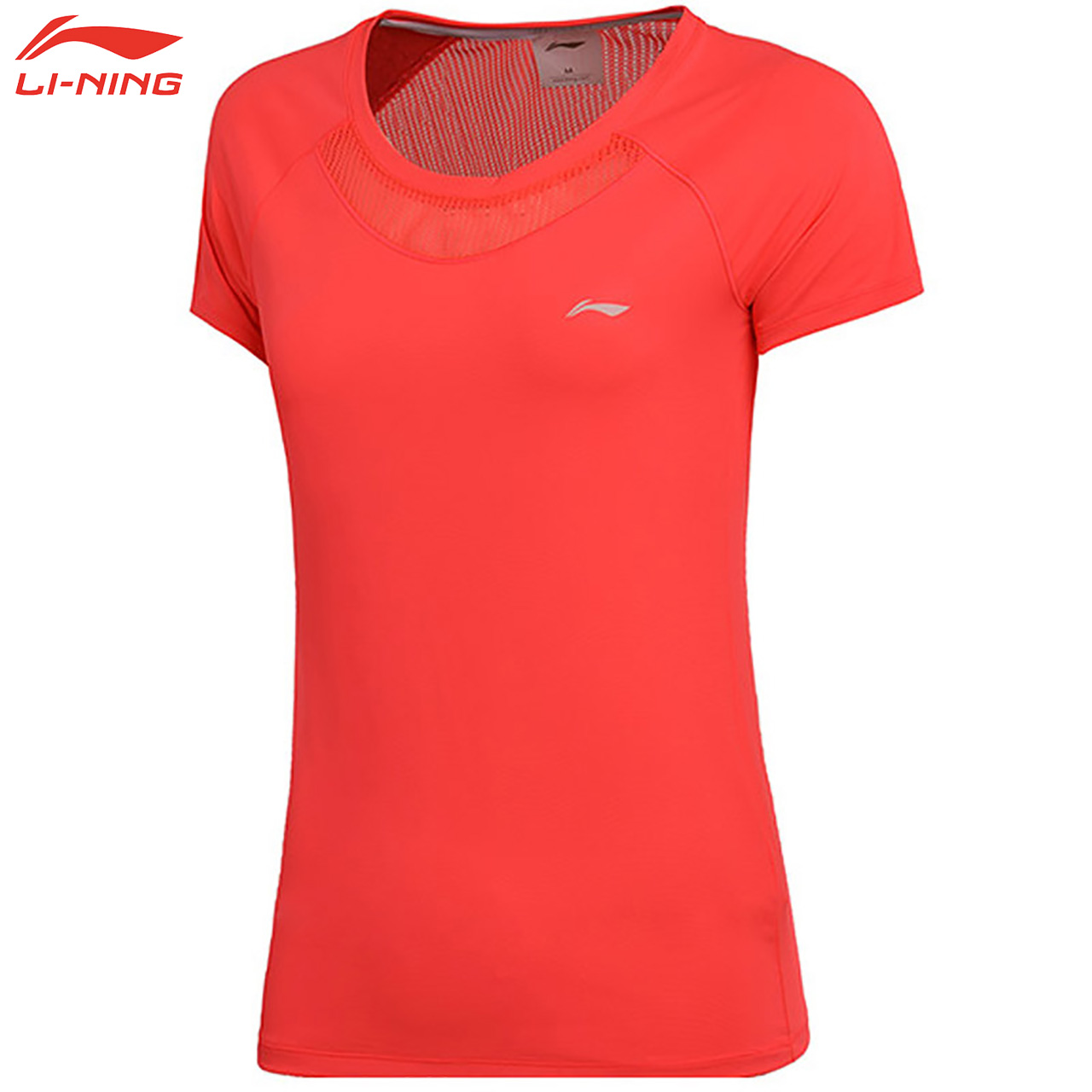 Li Ning thể thao ngắn tay quần áo thoáng khí và nhanh khô quần áo thun cổ tròn Áo sơ mi polo chạy tập thể dục quần áo thể thao quần short - Áo phông thể thao áo ba lỗ the thao