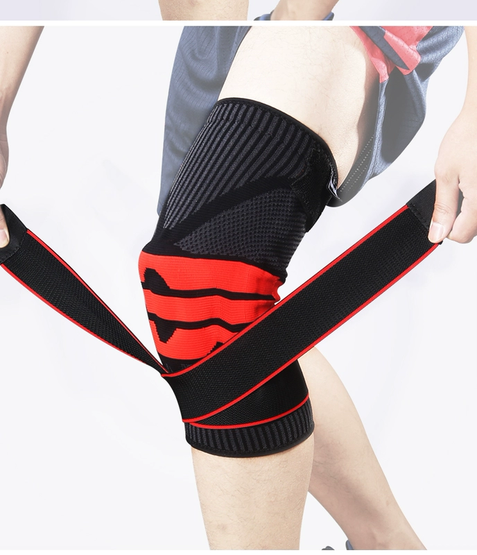 Kneepad thể thao bóng rổ nam sụn chấn thương hỗ trợ chuyên nghiệp bảo vệ đầu gối phụ nữ ngoài trời chạy thể dục leo núi - Dụng cụ thể thao miếng bó đầu gối