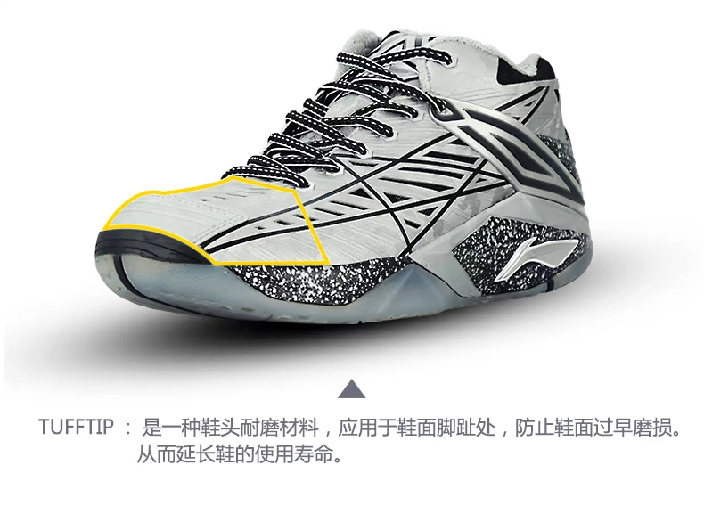 Giày cầu lông Li Ning giày nam mùa hè thoáng khí cạnh tranh rồng thoáng khí sốc tập luyện chuyên nghiệp đích thực - Giày cầu lông