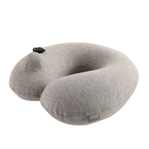 Press inflatable U-shaped pillow portable U-shaped cervical pillow travel neck pillow airplane car pillow nap inflatable neck pillow