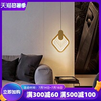 Light luxury led bedside small chandelier Single head Nordic simple modern restaurant lamp Creative personality bedroom bar lamp