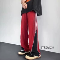 TY897-Бордовый. Быстросохнущие полосатые брюки