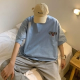 Ретро трендовая футболка с коротким рукавом, в американском стиле