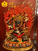 Four-arm Maha galla Nepals Sakya Painted Mascot of the Four Arms Big Black Sky One and the Five Emerge 48cm