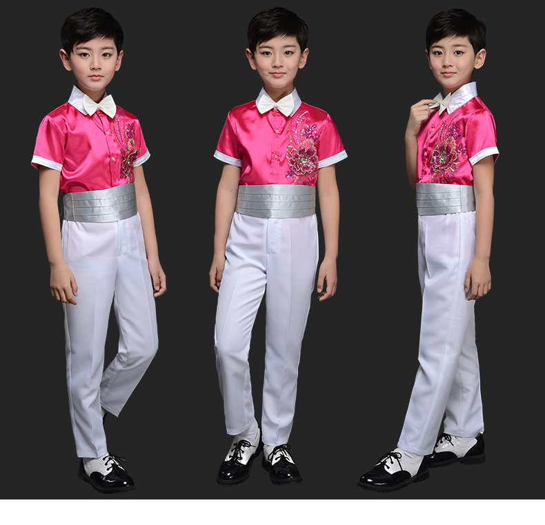 Trang phục biểu diễn sân khấu ngày tết, học sinh tiểu học và trung học hợp xướng nam nữ công chúa mặc trang phục múa mẫu giáo quần áo bé gái