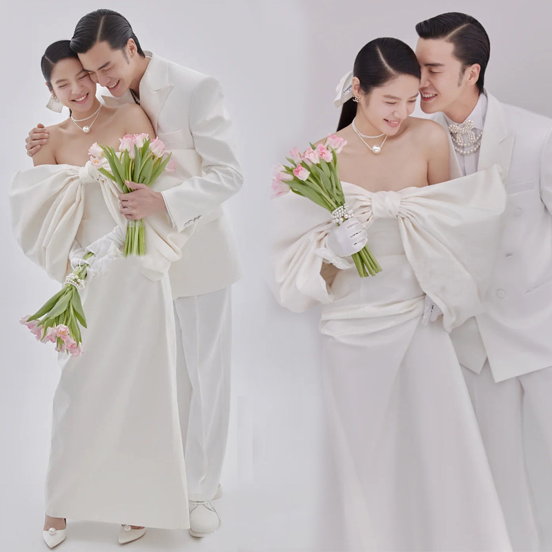Photo studio theme Wedding clothing location shooting Dress Couple photo photo photography Street photography Travel photography Bow