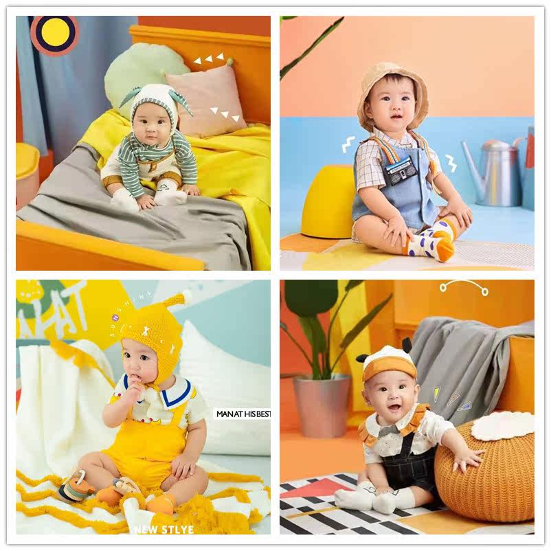 2021 New Children Photography Clothing Baby 100 Days Baby Photography Assistant Photo Gallery Themed Props Styling Blanket