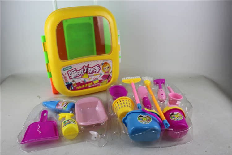 Dọn dẹp nhà đối tác lau nước lau rác thùng rác hành lý tương tác cha mẹ-con xe đẩy đồ chơi trường hợp do choi