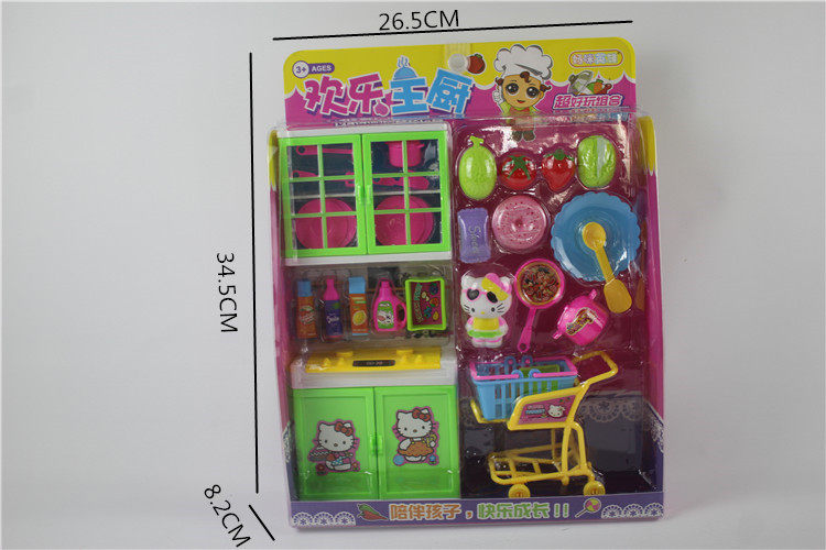 Posing as a family wine kitchen toy restaurant cart?Car Gas Cooker Pan Bowls Ladypan Simulation Kitchen Scene Toys