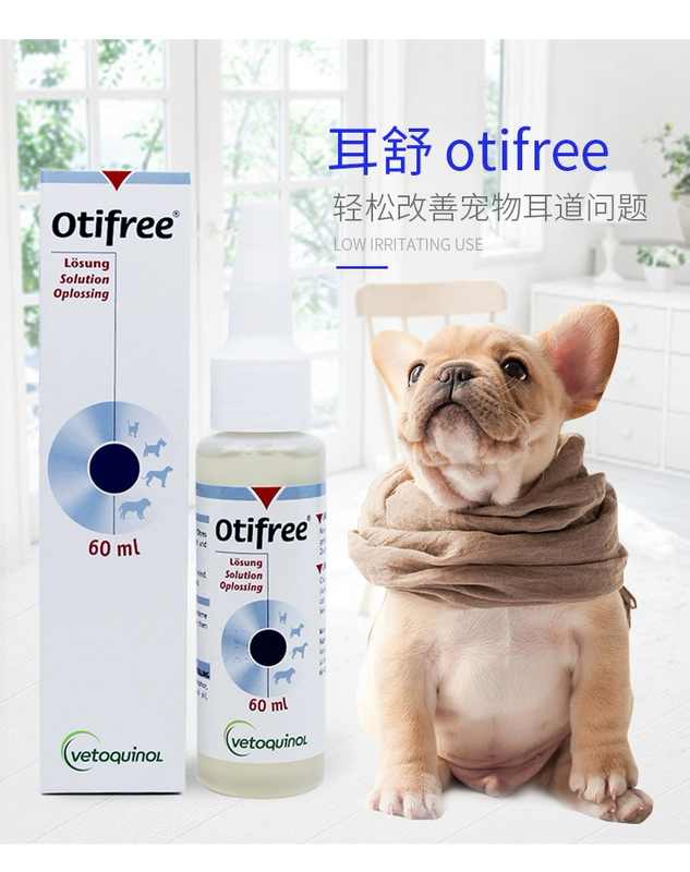 Pháp Weilong pet tai Shu rửa tai 60ml da tai mộc nhĩ làm sạch chó mèo chó ống tai chăm sóc hàng ngày - Cat / Dog Medical Supplies Xi lanh tiêm thú y