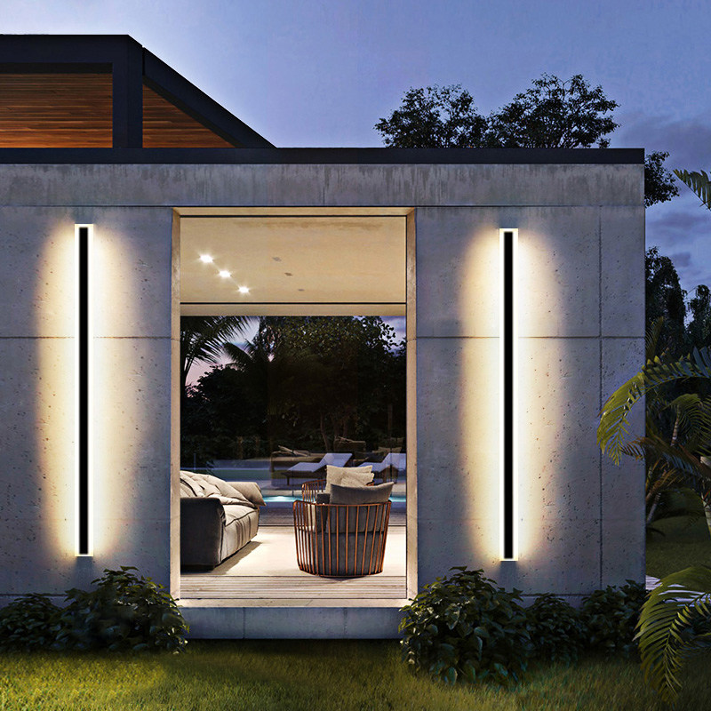 Minimal outdoor waterproof wall lamp outdoor villa courtyard project corridor simple exterior wall gate pillar wall lamp