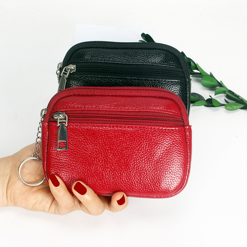 New fashion short clip with female zipper bag bag bag card packet key bag