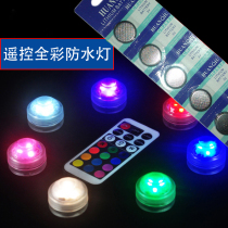  Ultra-small mini fish tank remote control lantern lighting Button battery light led waterproof light Bottle cap candle light 3cm
