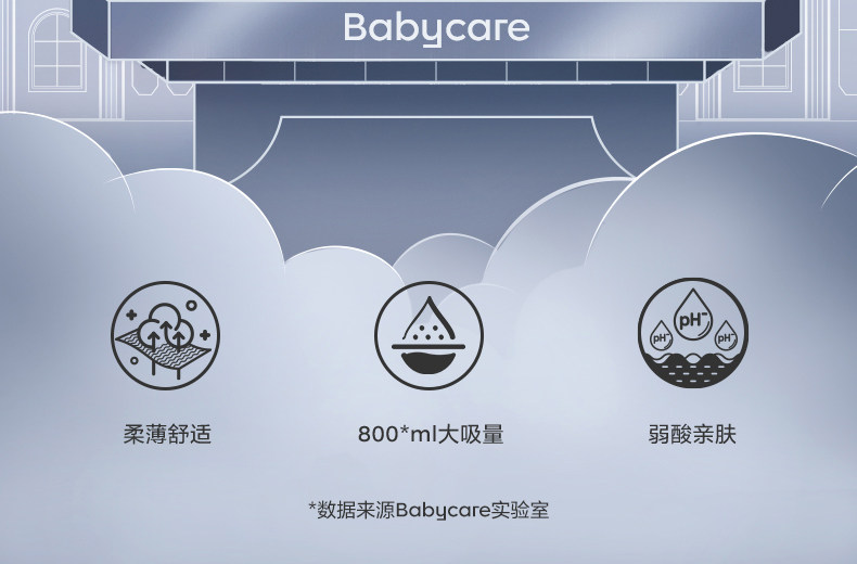 Тканевый подгузник 【天猫u先】babycare皇室纸尿裤新生儿婴儿尿不湿试用装4片任选 Bc