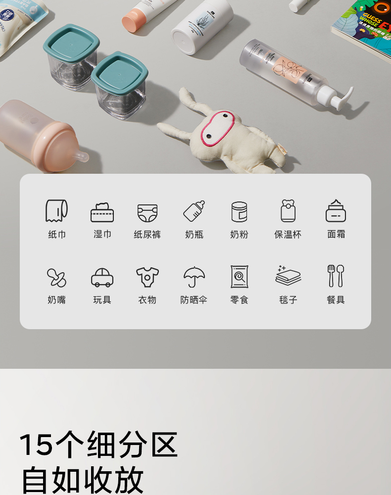 【中國直郵】Bc Babycare 媽咪包多功能母嬰包雙肩背包辣媽時尚外出媽媽包出行遛娃20L